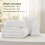 White Twin Comforter Set Pinch Pleat 3-Piece 4