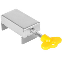 1 Set Sliding Door Lock Window Rail-childproof Safety Lock with Key Child Protection Window Lock