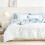 Floral Comforter Set White Blue Shabby Chic 3-Piece Twin 2
