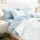 Floral Comforter Set White Blue Shabby Chic 3-Piece Twin 4
