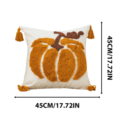 Clúdach Cúisín Pumpkin Bróidnithe Canbhás Cadáis 2