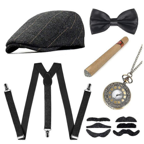 (set3)Old Man Costume Accessories Set 1920s-e