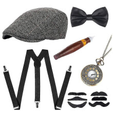 (set4)Old Man Costume Accessories Set 1920s-e