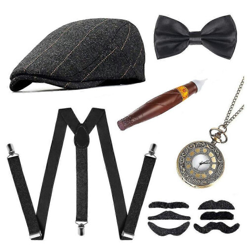 (set6)Old Man Costume Accessories Set 1920s-e