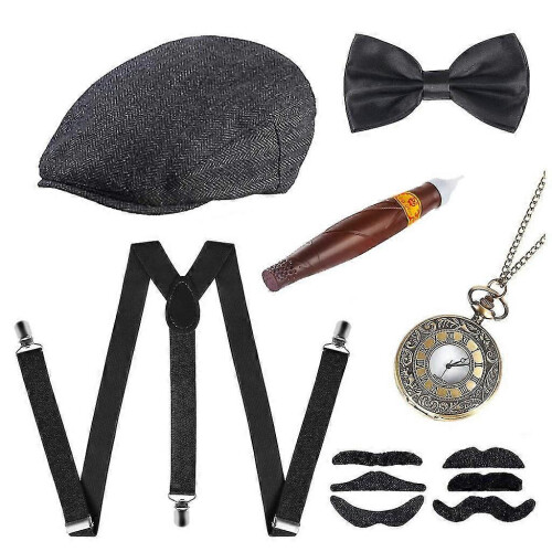 (set5)Old Man Costume Accessories Set 1920s-e