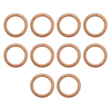 10Pcs 12mm x 17mm x 1.5mm Copper Crush Washer Flat Ring Gasket Fitting