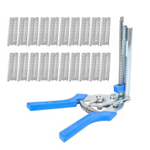 1pc Hog Ring Plier Tool and 600pcs M Clips Chicken Mesh Cage Wire Fencing Crimping Solder Joint Weld
