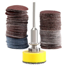 100Pcs 25Mm 1 Inch Sander Disc Sanding Disk 100-3000 Grit Paper With 1Inch Abrasive Polish Pad Plate