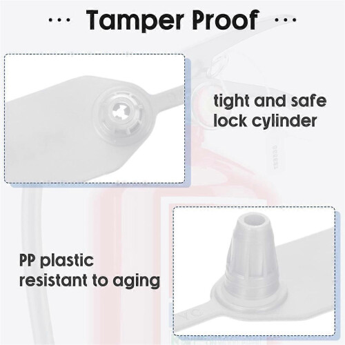 1000 Pcs Plastic Tamper Seals Tags Security Tags Seals Safety Numbered Zip Ties Labels 2