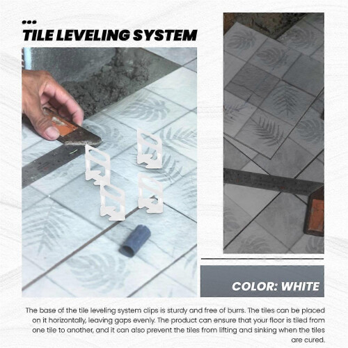 400Pcs Tile Leveling System Clips 1.5mm DIY Tiles Leveler Spacers Tile Leveling System for Professio 2
