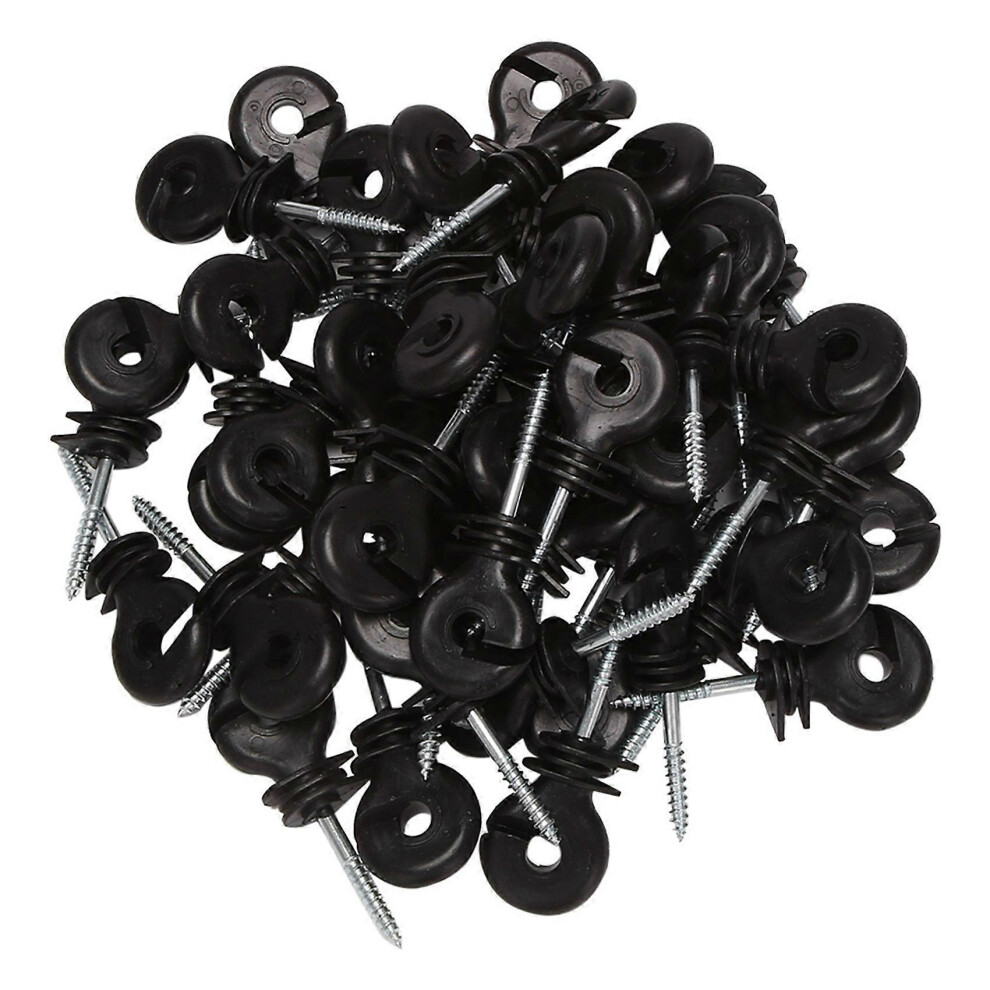 50Pcs Electric Fence Offset Ring Insulator Fencing Screw In Posts Wire Safe Agricultural Garden Supp 8192764658466