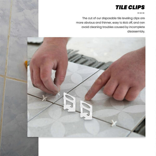 400Pcs Tile Leveling System Clips 1.5mm DIY Tiles Leveler Spacers Tile Leveling System for Professio 1