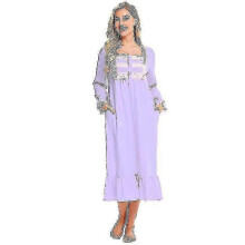(S, Light purple) Victorian Nightgown Cotton Sleepshirt Long Sleeve Pajama Dress Vintage For Women Tkl