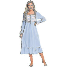 (S, Light blue) Victorian Nightgown Cotton Sleepshirt Long Sleeve Pajama Dress Vintage For Women Tkl