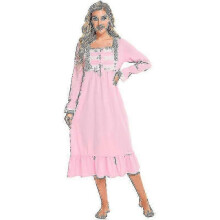(L, Pink) Victorian Nightgown Cotton Sleepshirt Long Sleeve Pajama Dress Vintage For Women Tkl