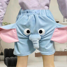 (XL, Pink) Pyjama Shorts 3d Ears Trunk Cartoon Lovely Elephant Loose Casual Plush Sleepwear Summer Men Women Shot Pants Home Wear zZ
