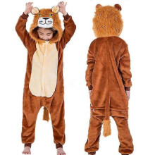 (85) Lion Costume Pajama Onesie Kigurumi Jumpsuit Animal Hoodie -y