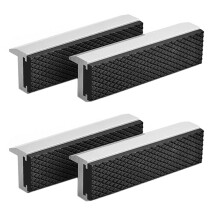 4 Inch Vise  Universal Soft Vice  Pads Covers, Multi-Purpose Protector for Any Metal Vice,4 Pcs,Silver