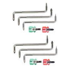 10x Screwdriver Z Shaped Screwdrivers Magnetic Slotted Phillips Double Hand Tool Set