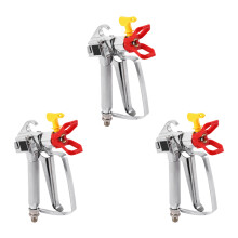 3X 3600 PSI High Pressure Airless Spray Gun Paint Gun Aluminum Spray Gun with 517 Spray Nozzle Grille for Sprayer