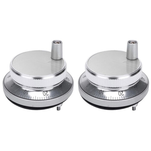 2X Hand Wheel Handle Kit 5V Manual Pulse Generator Cnc Machine Tool Rotary Encoder Electronic Hand Wheel,60mm 1
