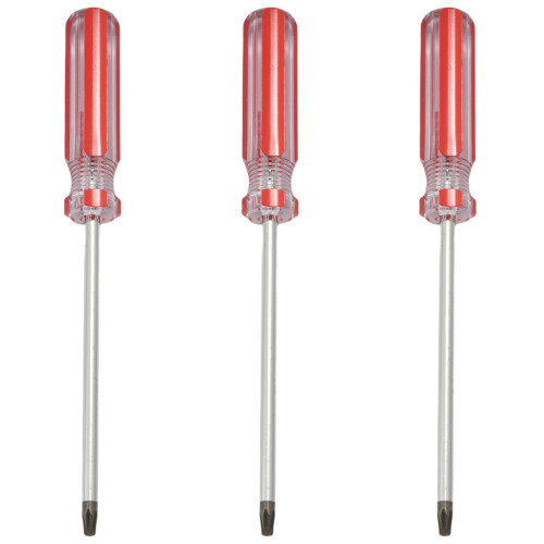 3X Plastic Handle T20 Security Torx Screwdriver Hand Tools