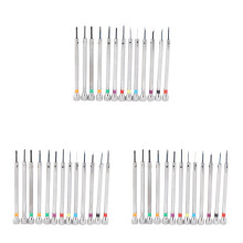 0.6mm-2.0mm 39Pcs New Watchmakers Screwdrivers Set Watch Glasses Flat Blade Assort Slotted Flat Screwdrivers Set