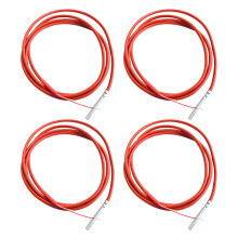 4X 2 Wire PT1000 Temperature Sensor Thermistor Silicone Gel Coated 1.5Meters Probe 45mm x 5mm -50-180 Centigrade RTDs