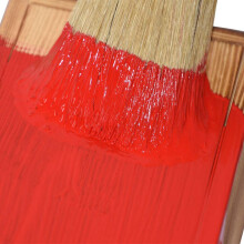 2X Chalk and Wax Paint Brush Large 2-In-1 Round Natural Bristles Painting Tool for DIY Furniture Stencils Home Decor