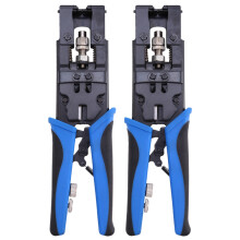 2Pc Durable Coax Compression Crimper Tool BNC/RCA/F Crimp Connector RG59/58/6 Cable Wire Cutter Crimping Plier