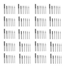 120Pcs 4 Flutes End Mills Set for Steels Square CNC Carbide Milling Cutter Spiral Router Bits Dia(1 2 3 4 6 8mm)