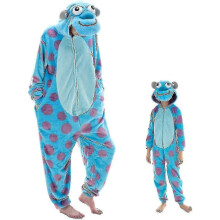 (85cm, Sulley) Snug Fit Unisex Adult Onesie Pajamas, Flannel Animal One Piece Halloween Costume Sleepwear Homewearq