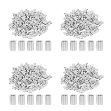 800PCS Set di Puntali Da 1/16 di Pollice con Manicotto Ad per Aggraffatura Nel Lega di Alluminio per Cavo Metallico