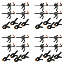 32 Stück F-Klemmen-Klemmen-Kit, Schnellspanner Schraubenklemmen-Klemmen-Spannerset Klemmen-Einhand DIY-Handwerkzeug-Kit