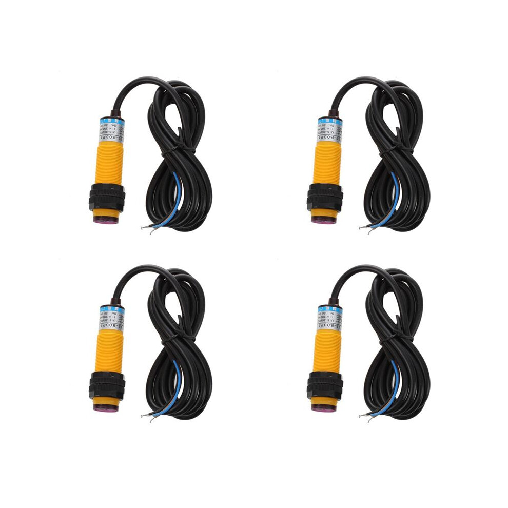 4X 3 Wire 6-36V Pnp Ir Photoelectric Sensor 30Cm E18-B03p1 6031969062529