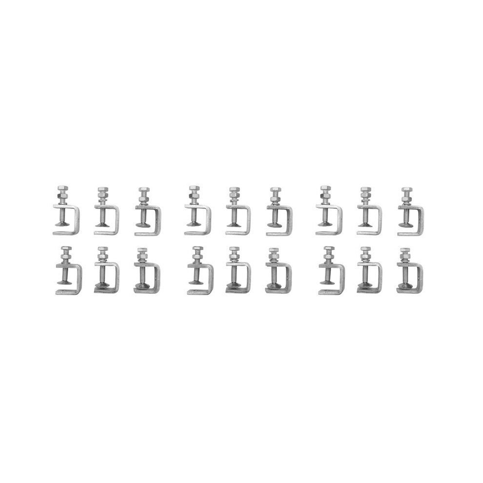 18Pcs C Clamps,U Clamps For Metal Working, Small Desk Clamp With Stable Wide Jaw Opening & Protective Pads/I- Design 4713708030649