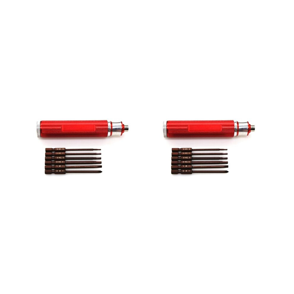 2X 6 In 1 Hexagon Screwdriver H1.5 2.0 2.5 3.0Mm Hex Slotted Phillips Screwdriver Tool Kit,2 6034163750841