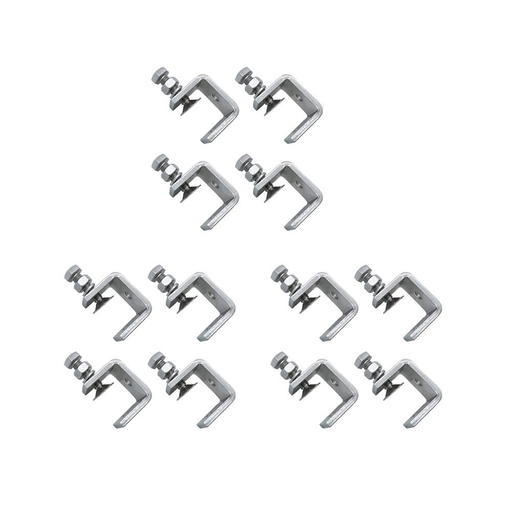 12Pcs 16-25Mm Heavy Duty Woodworking Clamp Set 304 Stainless Steel C Clamp Tiger Clamp Tools For Welding/Carpenter 4711661745587