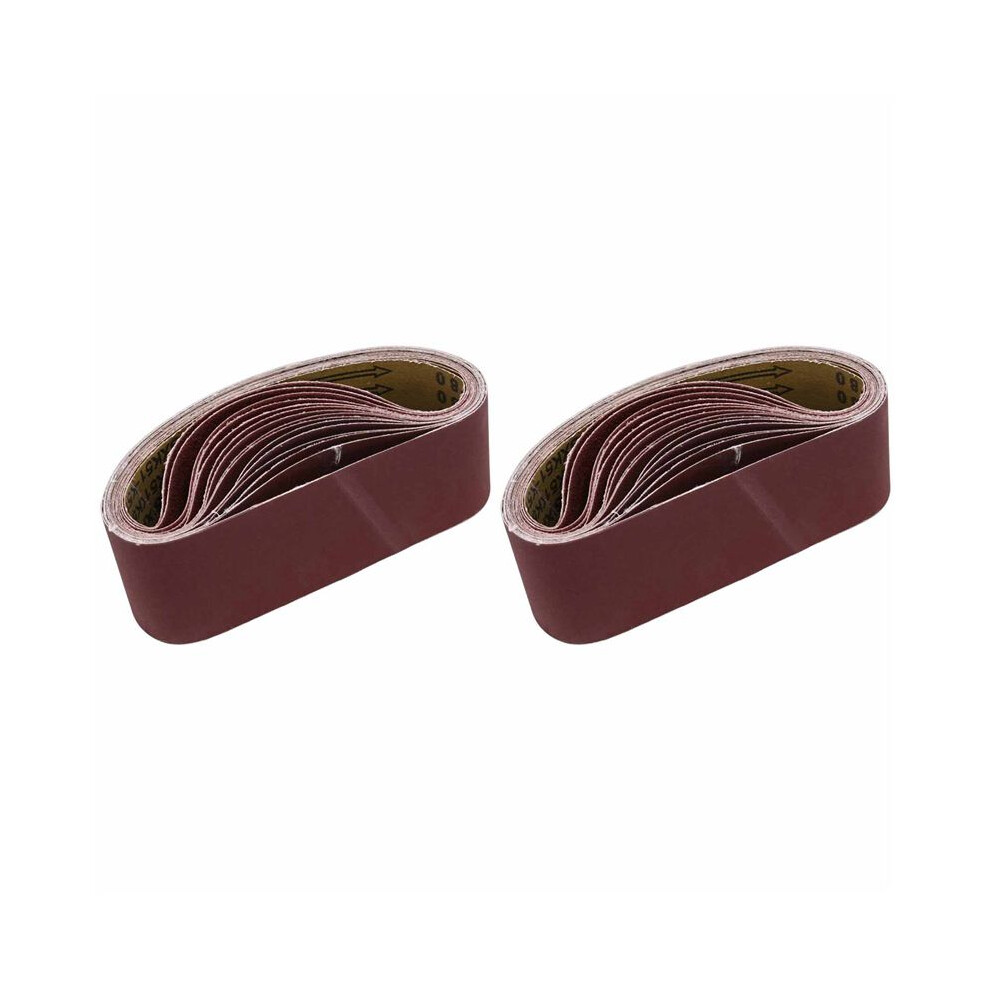 3X21 Inches(75X533mm) Aluminum Oxide Sanding Belt 30 Pack Sanding Belts ( 80 120 180 240 400 Grits) For Belt Sander 6033733798351
