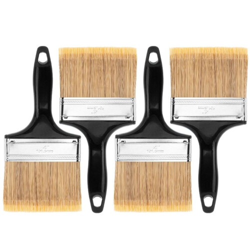Pincéis de 4 Polegadas, Pincéis Planos para Paredes, Conjunto de Pincéis para Móveis, Pincéis de Parede para Pintar Paredes