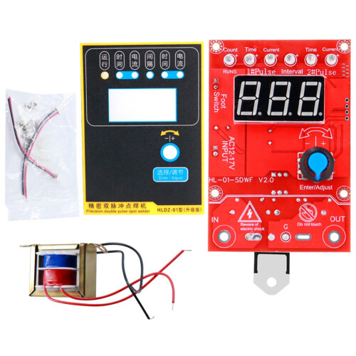 41A Spot  Control Board Single Dual Pulse Controller Adjustable  Current with 110V to 12V Transformer