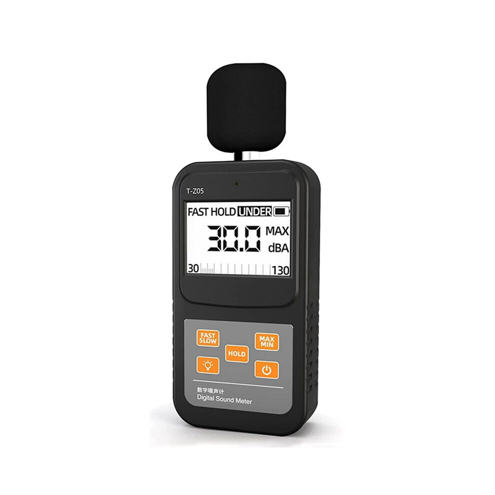 Digital Sound Level Meter Handheld Spl Meter,30-130Db Audio Noise Measure, Larger Backlit Lcd Display For Home Factorie 6031070624609