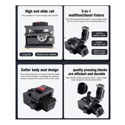 M9 Fiber Optic Cleaver Cable Cutting Knife FTTT Optical Knife Tools High Precision Cleavers 24 Cuts Points 2