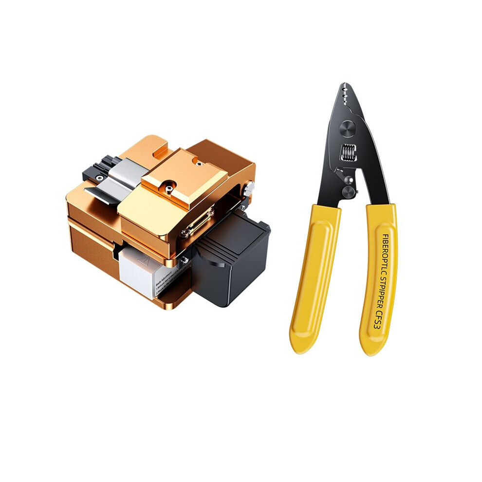 S09 Fiber Optic Cleaver+Pliers Light Optical Fiber Fusion Splicer Cutter Ftth Fiber Cold Connection Cutter With Dust Bin 6034275874725