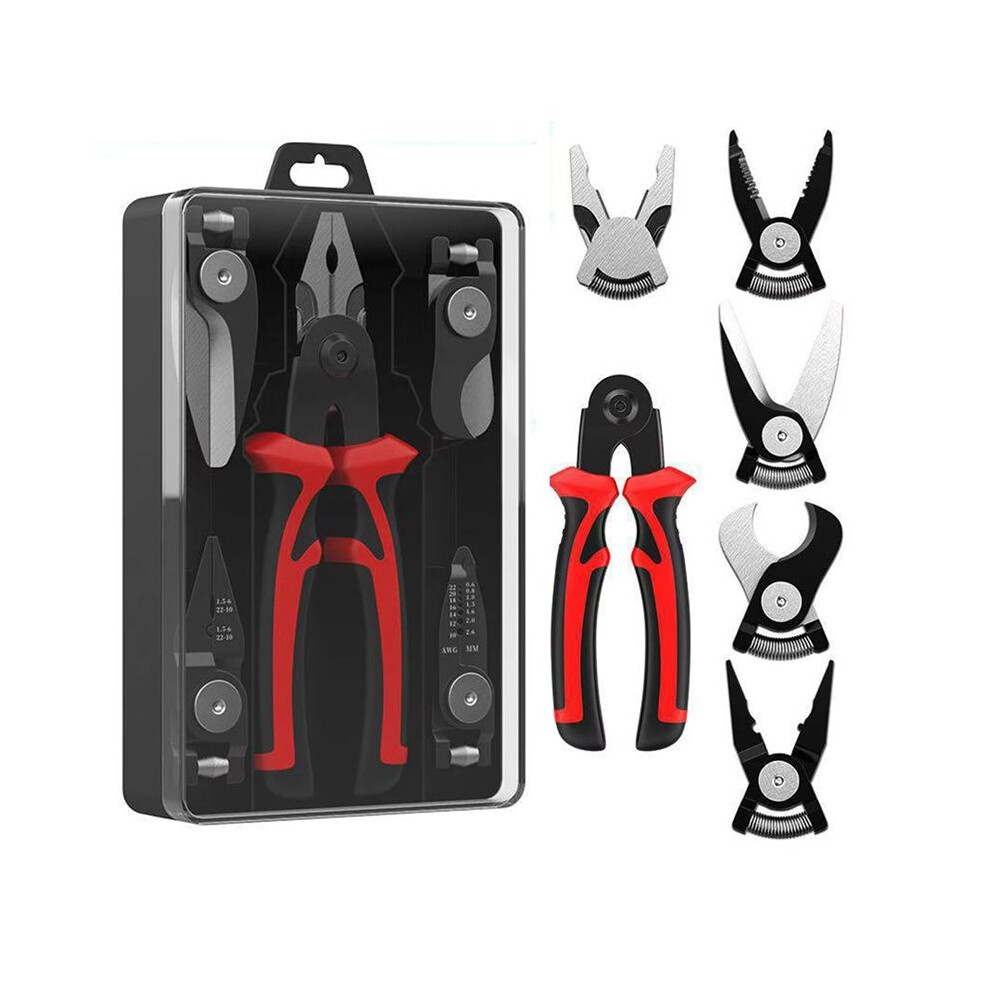 Multifunctional Replaceable Electrician Pliers Wire Stripping Pliers Wire Cutting Needle Nosed Pliers Special Tools 4851514101754