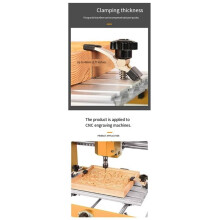 4Pcs Quick Acting T-Track Hold Down Clamp with T Silder Aluminum Alloy Woodworking Clamps Jig for Routers Drill Presses
