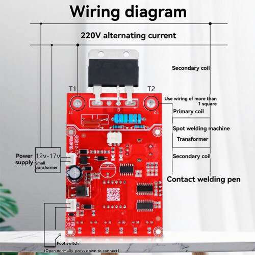 41A Spot  Control Board Single Dual Pulse Controller Adjustable  Current with 110V to 12V Transformer 2