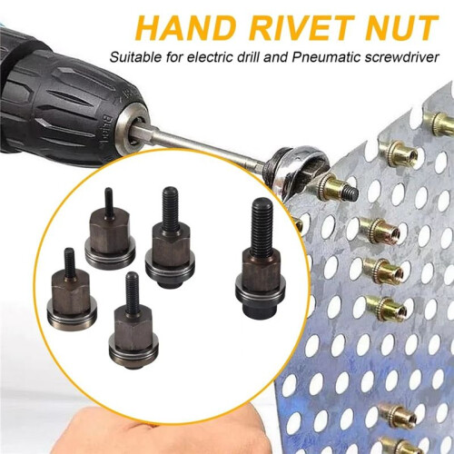 5pcs M3-M8 Hand Rivet Nut  Nuts Simple Installation Riveter Rivnut Tool Accessory for Nuts 2