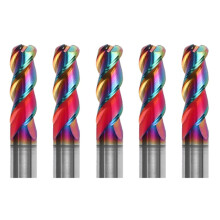 Carbide Corner Radius End Mill Coated 3 Flutes Tungsten Carbide Bullnose Aluminum Milling Cutter