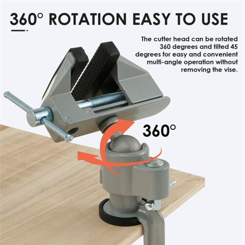 Bench Vise Table Clamp 360 Rotatable Portable Work Bench Vise Fixed Tool for Drilling Woodworking Jewelry Making 2
